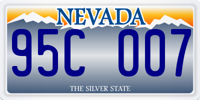 NV license plate 95C007