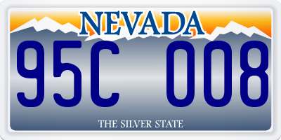 NV license plate 95C008