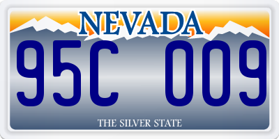 NV license plate 95C009