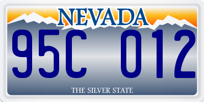 NV license plate 95C012