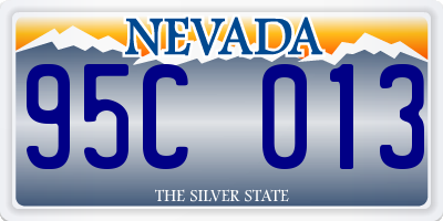 NV license plate 95C013