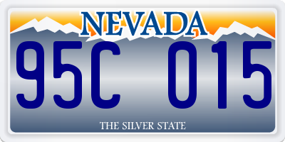 NV license plate 95C015