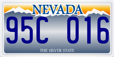 NV license plate 95C016