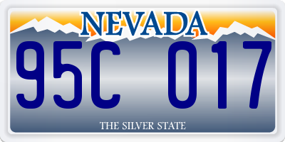 NV license plate 95C017