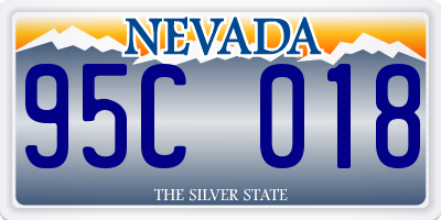 NV license plate 95C018