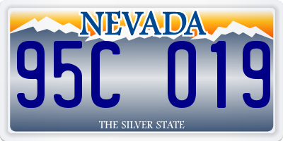 NV license plate 95C019