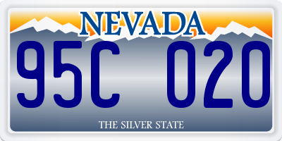 NV license plate 95C020