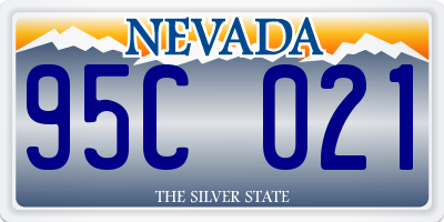 NV license plate 95C021