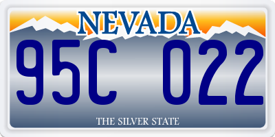 NV license plate 95C022