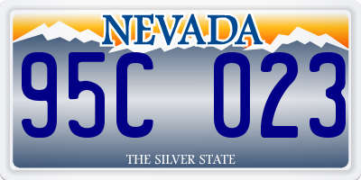 NV license plate 95C023