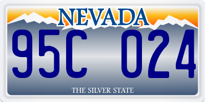 NV license plate 95C024