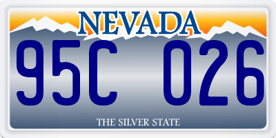 NV license plate 95C026