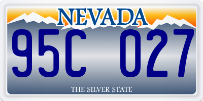 NV license plate 95C027