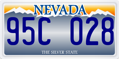 NV license plate 95C028