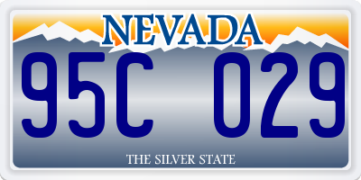 NV license plate 95C029