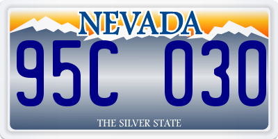 NV license plate 95C030