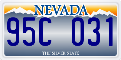 NV license plate 95C031