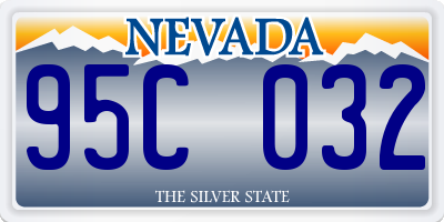 NV license plate 95C032