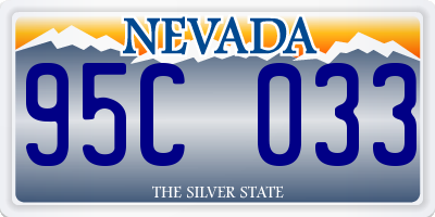 NV license plate 95C033