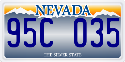 NV license plate 95C035