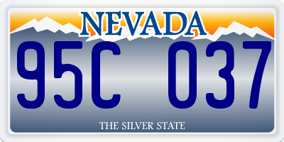 NV license plate 95C037