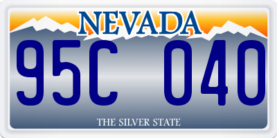 NV license plate 95C040