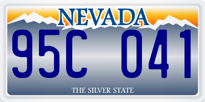 NV license plate 95C041