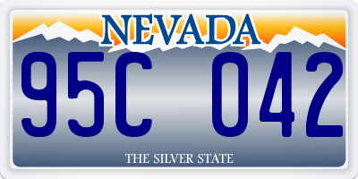 NV license plate 95C042