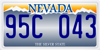 NV license plate 95C043