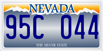 NV license plate 95C044