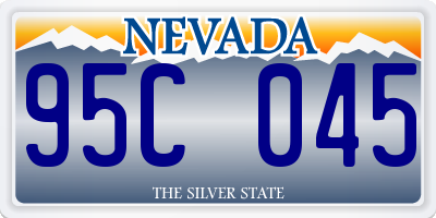 NV license plate 95C045