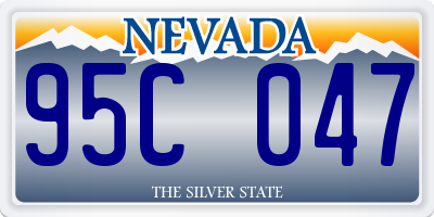 NV license plate 95C047