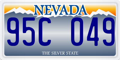 NV license plate 95C049