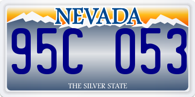 NV license plate 95C053