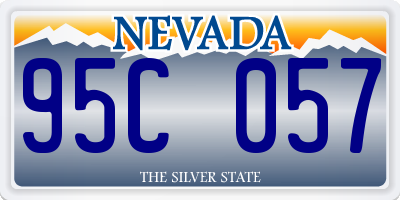 NV license plate 95C057