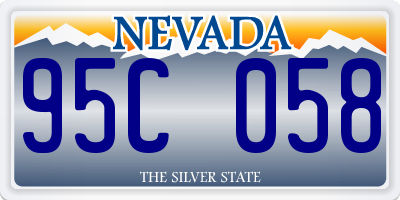 NV license plate 95C058