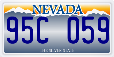 NV license plate 95C059