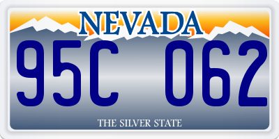 NV license plate 95C062