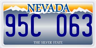 NV license plate 95C063