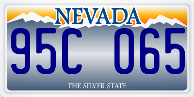 NV license plate 95C065