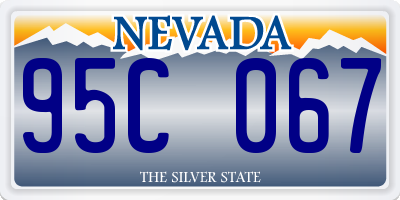 NV license plate 95C067