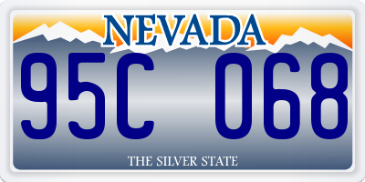 NV license plate 95C068