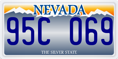 NV license plate 95C069