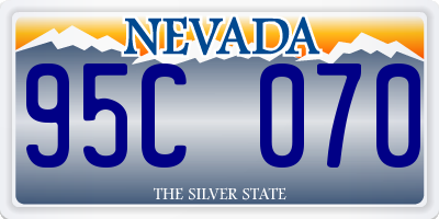 NV license plate 95C070