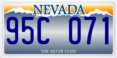 NV license plate 95C071