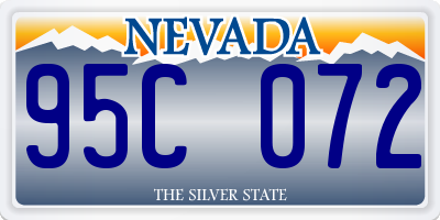 NV license plate 95C072