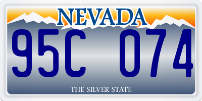 NV license plate 95C074