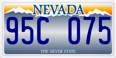 NV license plate 95C075