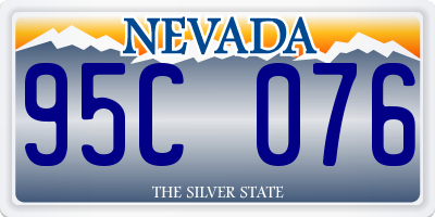 NV license plate 95C076