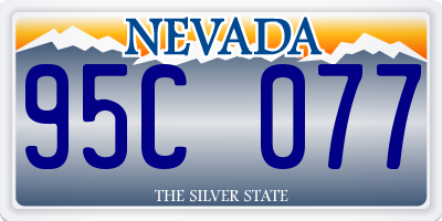 NV license plate 95C077